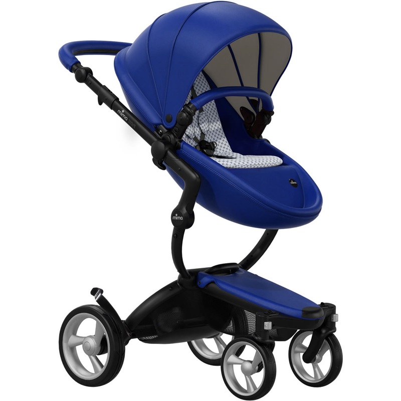 Mima Xari Complete Stroller, Black - Royal Blue / Retro Blue