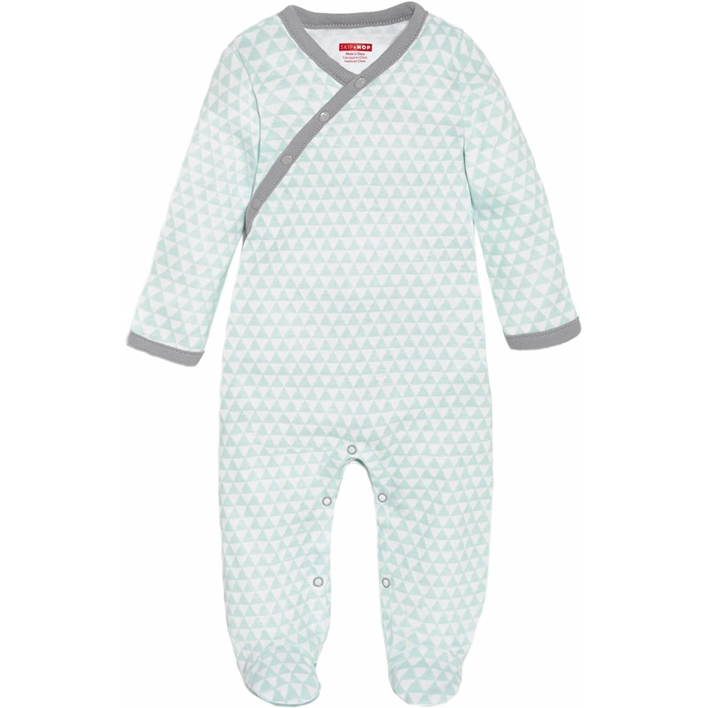 Skip Hop Petite Triangles Side-Snap Footie - Blue (Newborn)