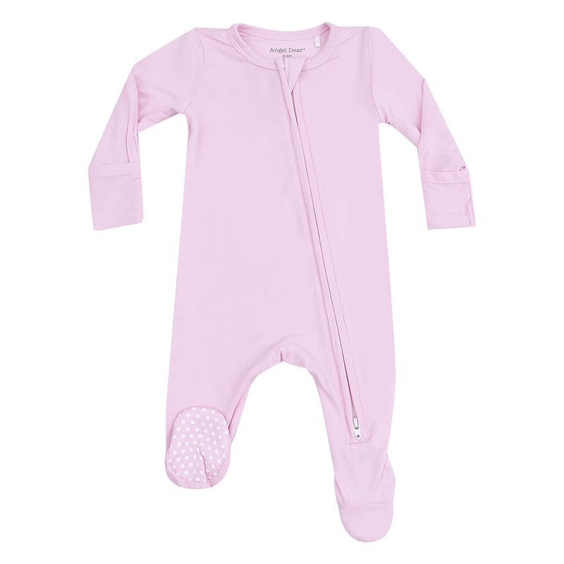 2 Way Zipper Footie Solid Nosegay Pink