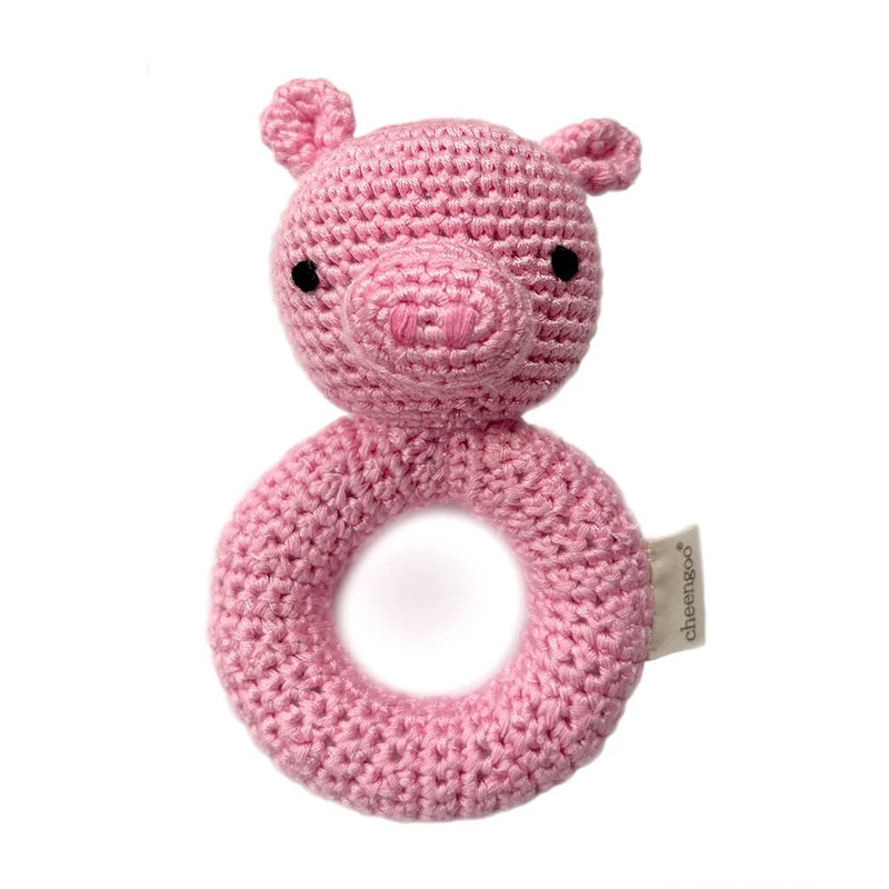 Crochet Ring Rattle Pig