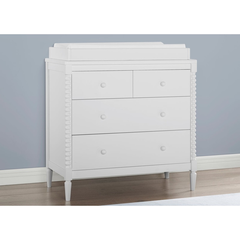 Delta Children Saint 4 Drawer Dresser with Changing Top and Interlocking Drawers (RTA)