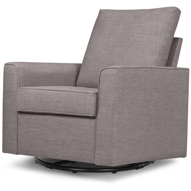 Million Dollar Baby Alden Swivel Glider - Steel Grey Tweed