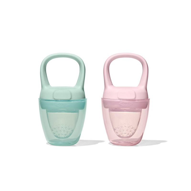 OXO Tot Silicone Self-Feeder, 2 Pack, Opal / Blossom