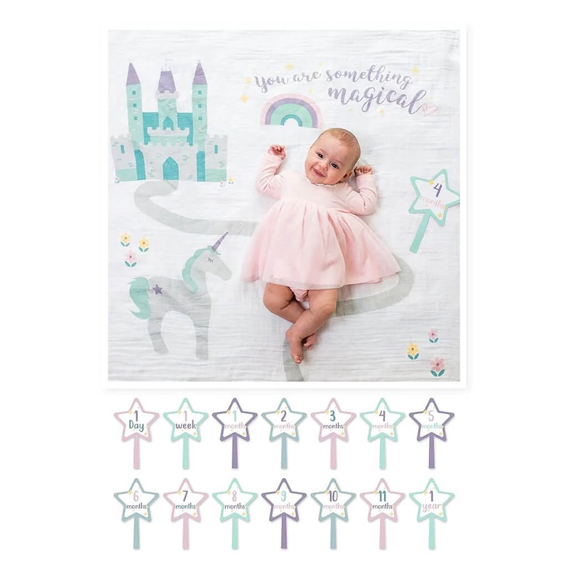 First Years Blanket & Milestone Cards Set Something Magical