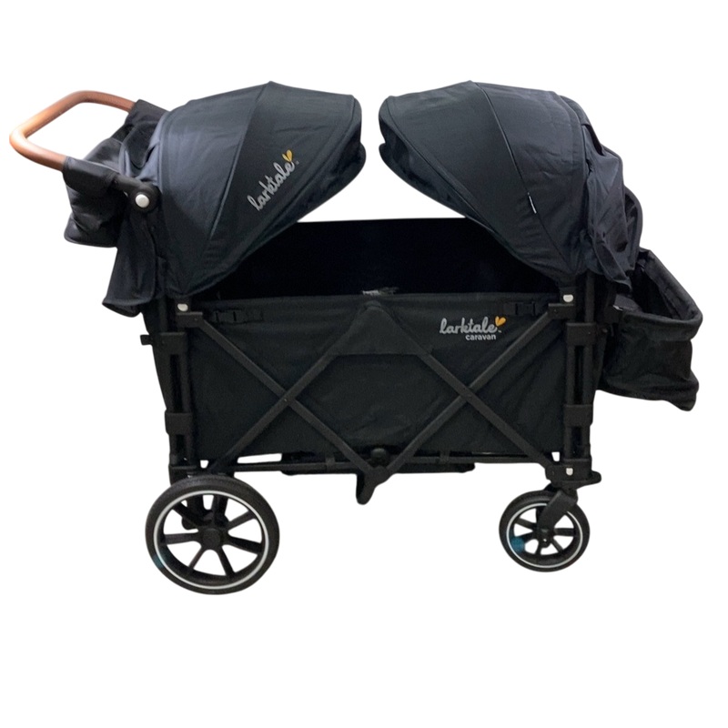 Larktale Caravan Quad Stroller Wagon, Byron Black, 2024