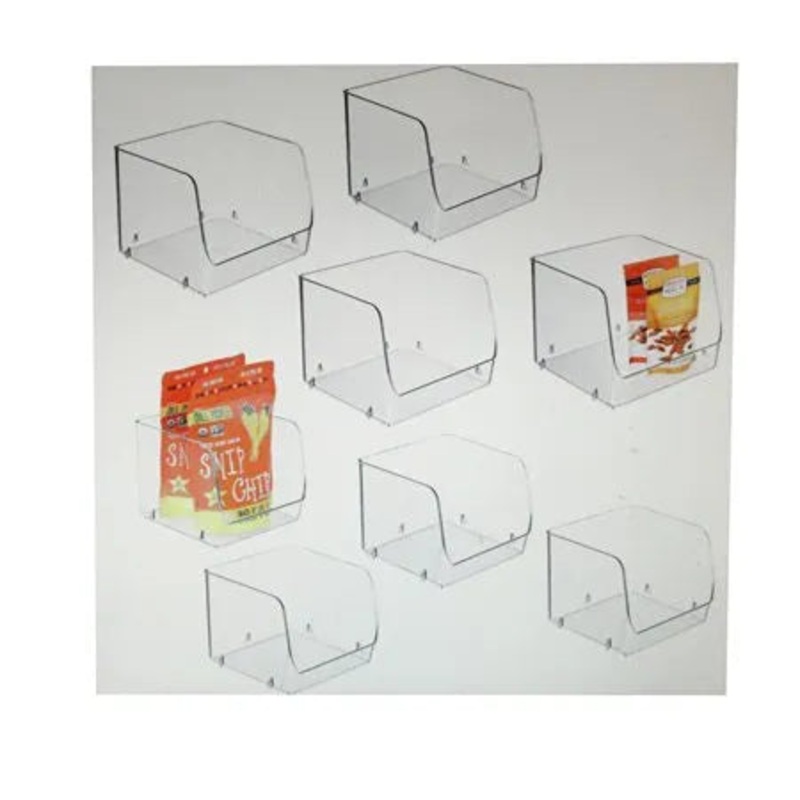 Open Front Bins Clear 8 Piece Set