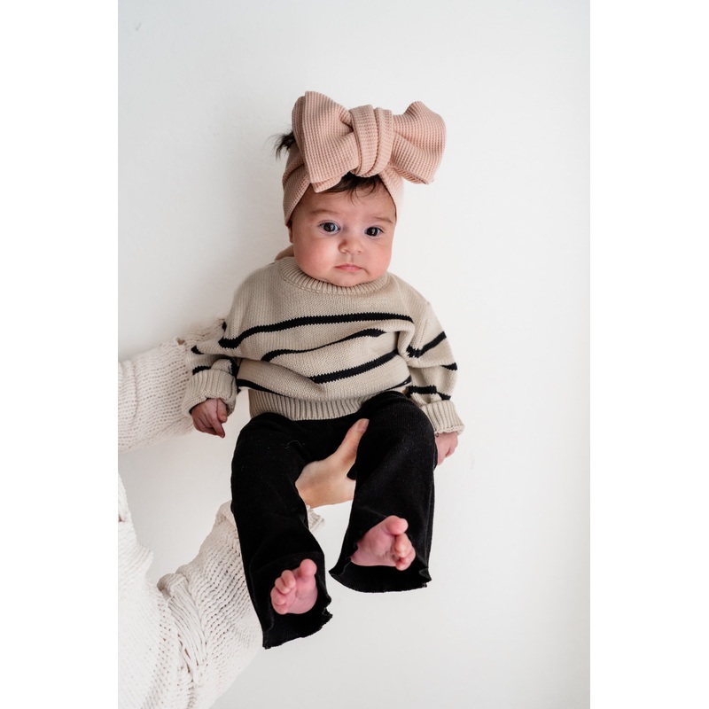 Ribbed Flare Pant - Black