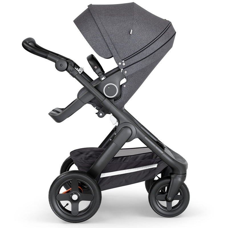 Stokke Trailz All-Terrain Stroller - Black/Black Leatherette/Black Melange