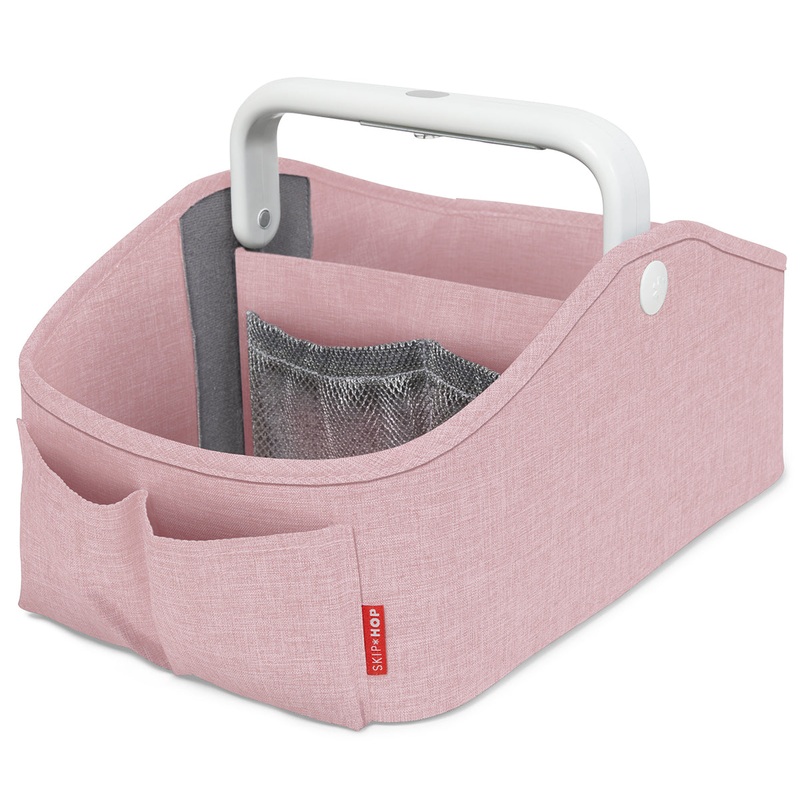 Skip Hop Nursery Style Light-Up Diaper Caddy - Pink