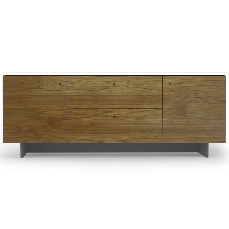 Spot On Square Roh Credenza - White/Walnut