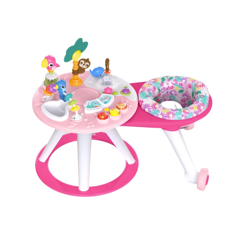 Bright Starts Around We Go 2-In-1 Activity Center, Tropic Coral