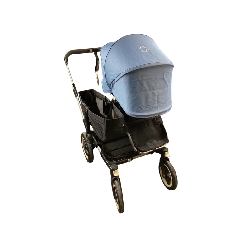 Bugaboo Donkey Mono Stroller, 2015, Aluminum, Midnight Black, Ice Blue