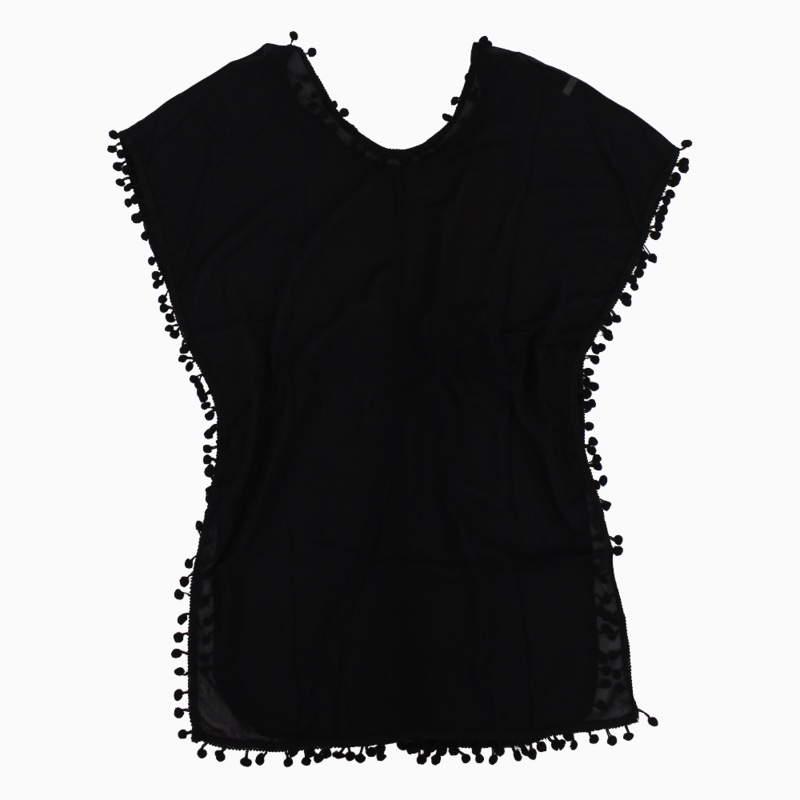 Girls Chiffon Swimwear Cover-Up  Black