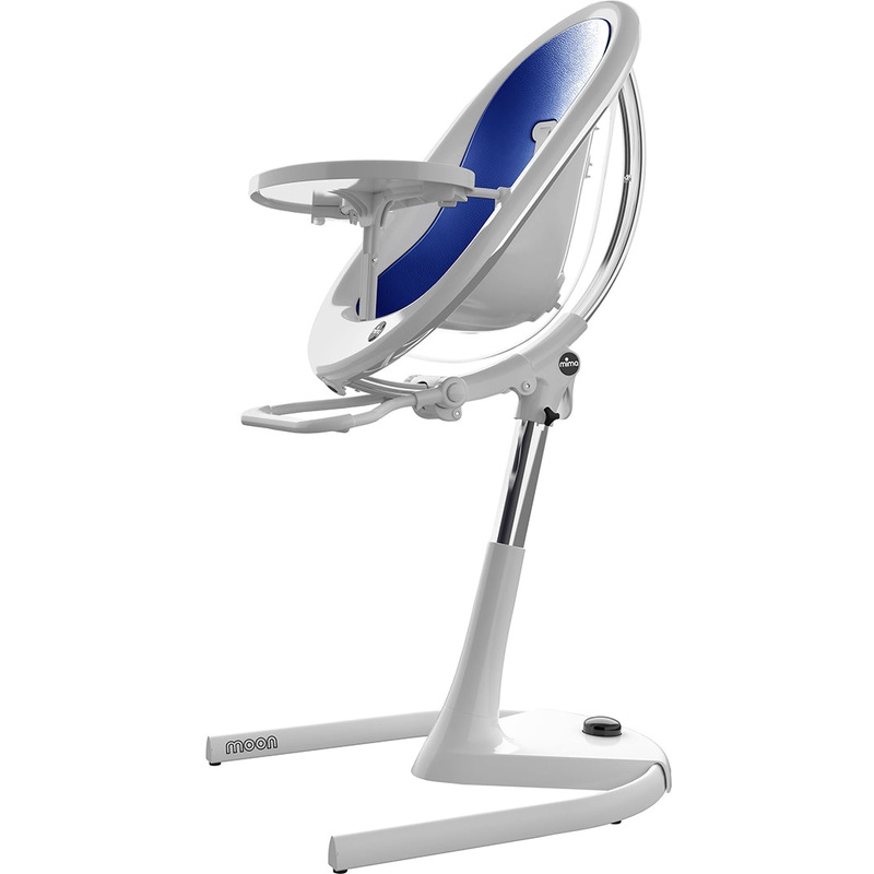 Mima Moon 2G High Chair - White / Royal Blue