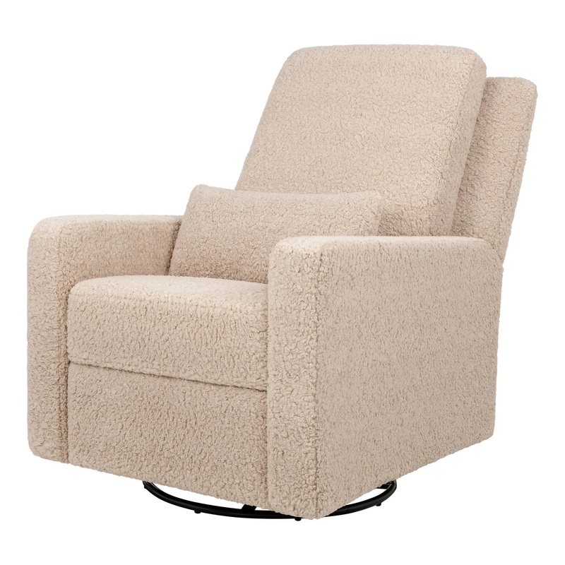 Sigi Recliner and Swivel Glider - Faux Shearling Cream