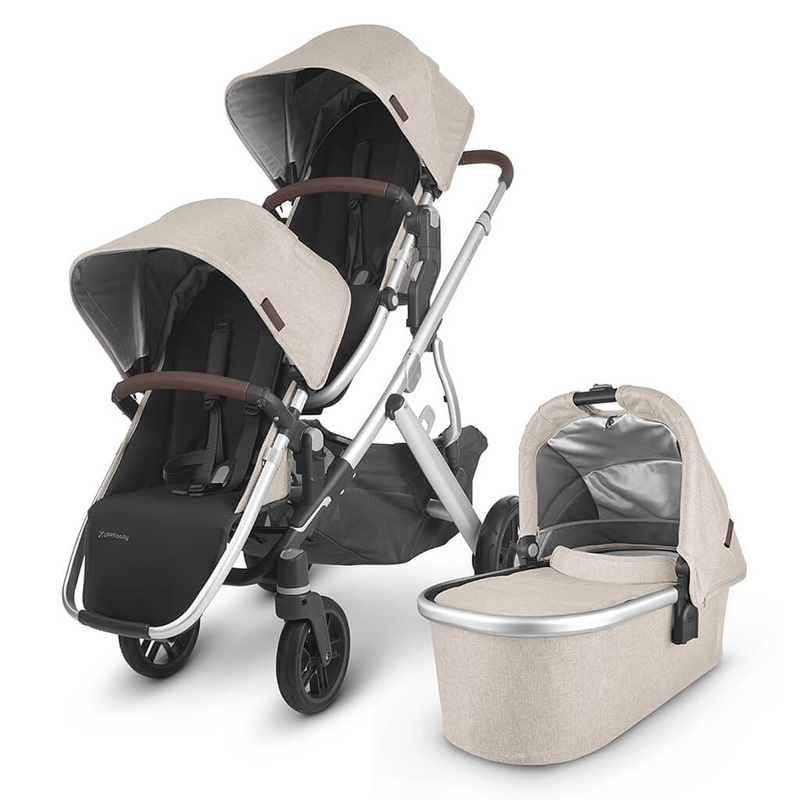 Vista V3 Double Stroller, Rumbleseat V3, Bassinet V3 and Upper Adapters Bundle