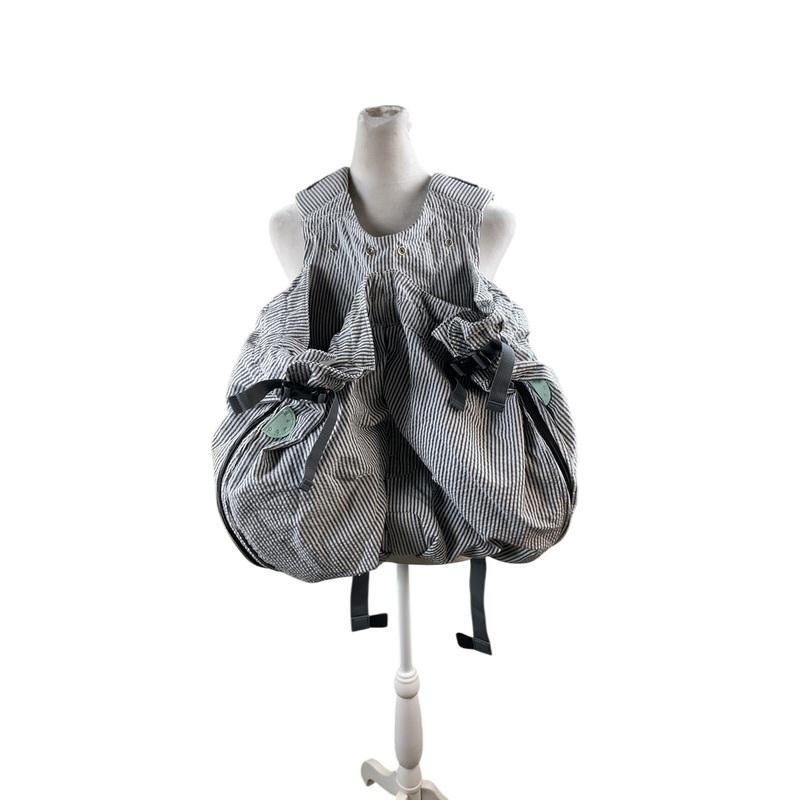 Weego TWIN Baby Carrier, Grey and White Seersucker