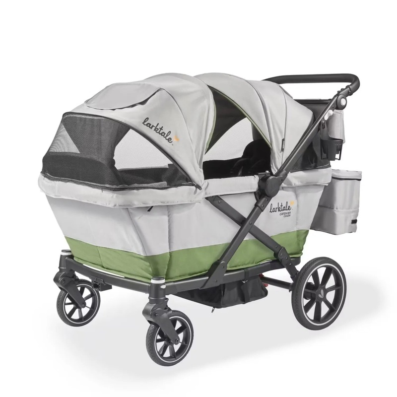 Caravan Coupe Quad Compact Stroller Wagon - Grey/Green