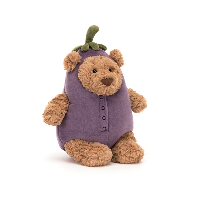 Jellycat Bartholomew Bear Eggplant