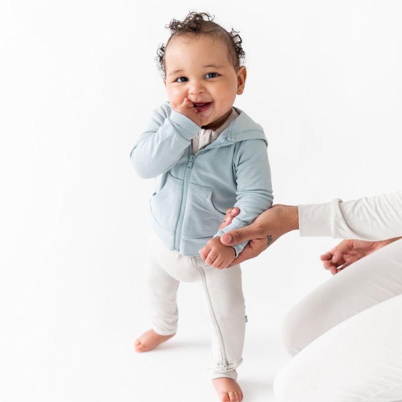 Bamboo Jersey Hooded Jacket in Fog