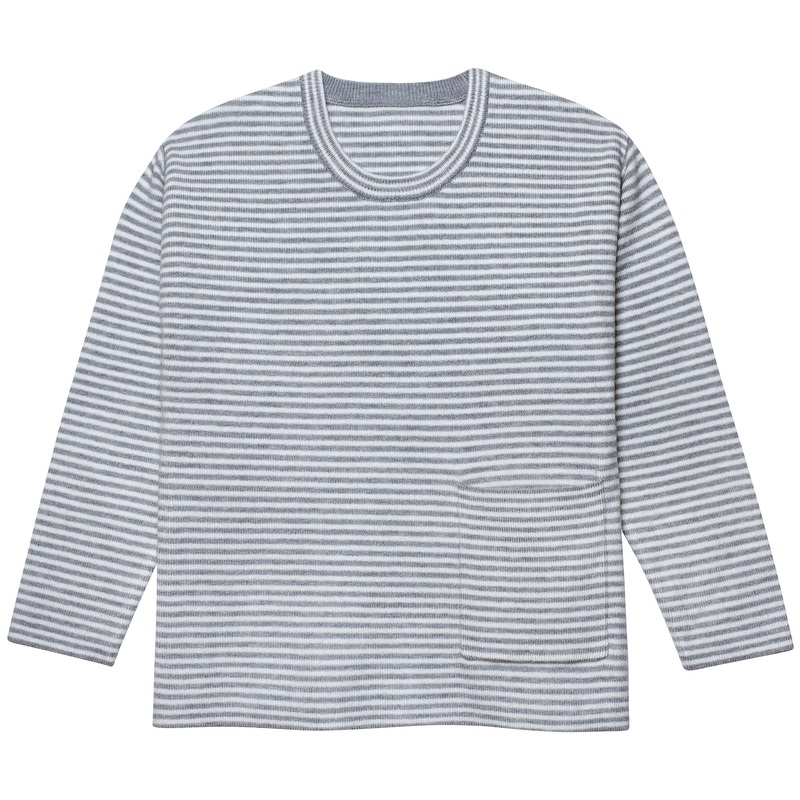 Infant & Toddler Boys Gray Heather Striped Sweater with Pocket