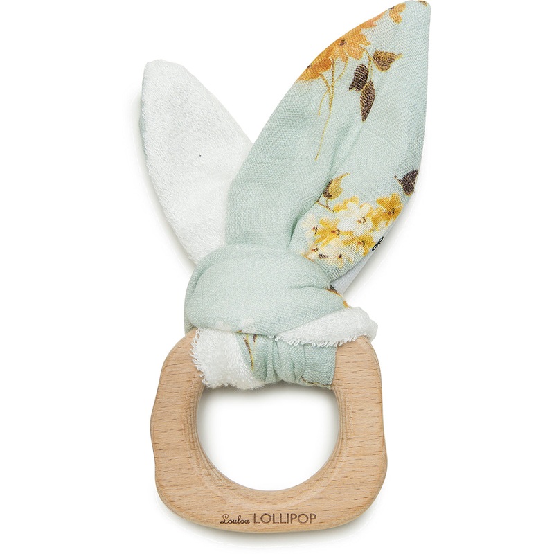 Loulou Lollipop Bunny Ear Teether - Wild Rose