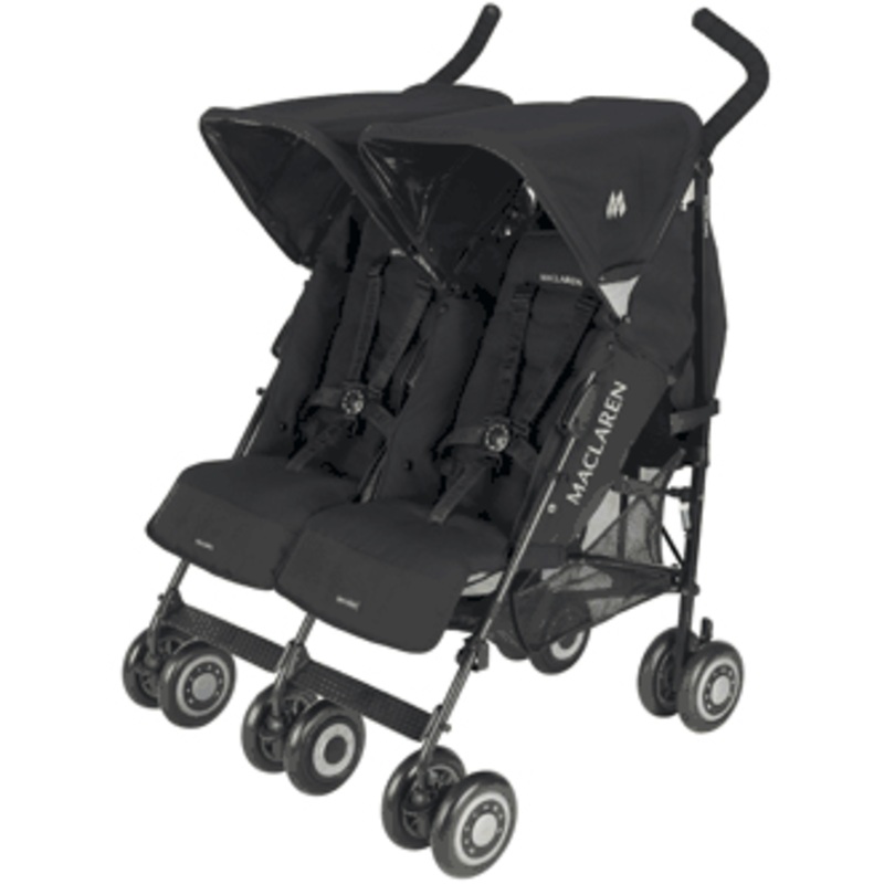 Maclaren 2009 Twin Techno Double Stroller Black with Black Frame