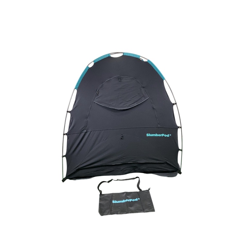 SlumberPod 2.0 Sleep Canopy, Black with Turquoise