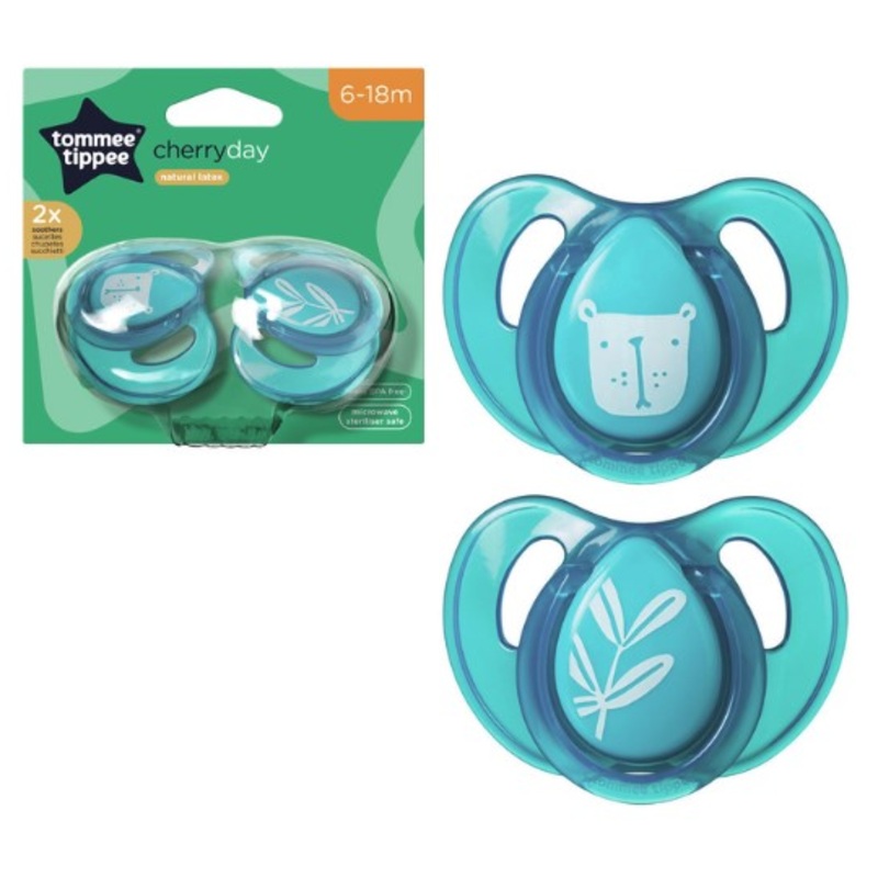 Tommee Tippee Cherry Soother, 6-18 Months  Blue