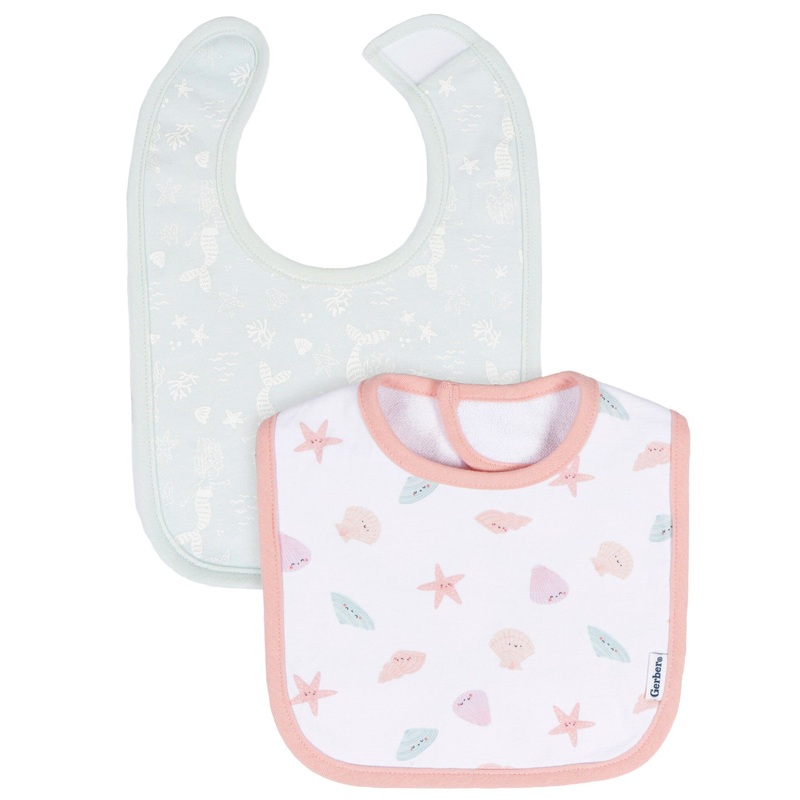 2-Pack Baby Girls She Sells Sea Shells Dribbler Bibs