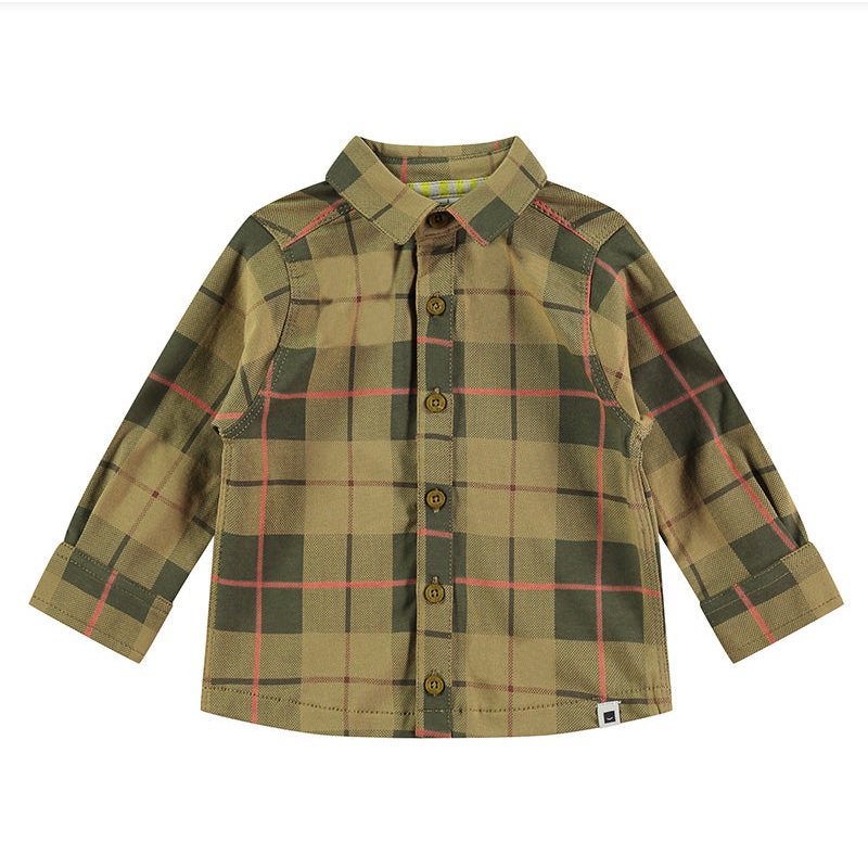 Baby Boy's Longsleeve Plaid Shirt - Kiwi