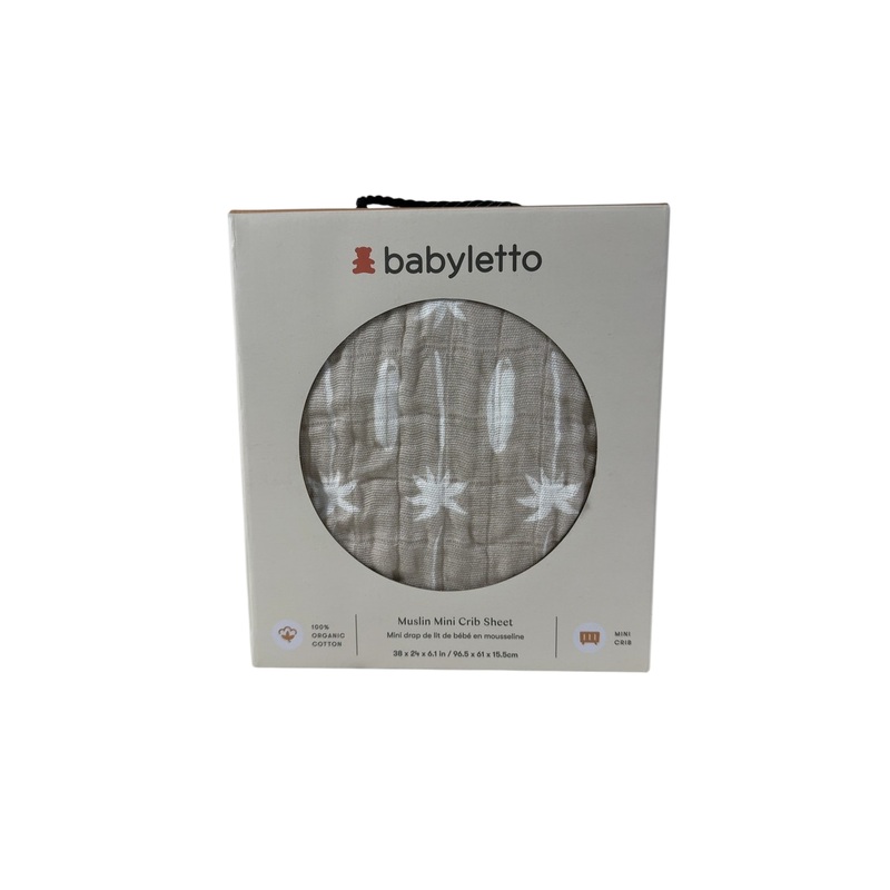 Babyletto Muslin Mini Crib Sheet, Beach Bum