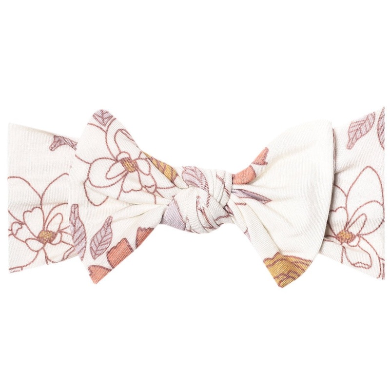 Copper Pearl Knit Headband Bow | Ferra