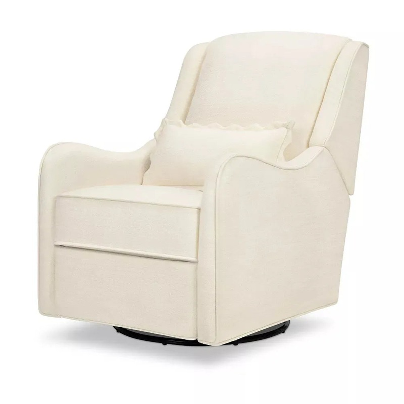 Devon Recliner and Swivel Glider - Performance Ivory Eco-Basketweave