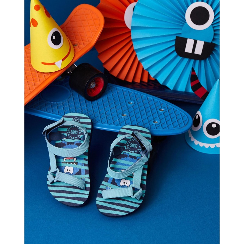 Cubs Monster Stripes Boys Sporty Slings Sandal