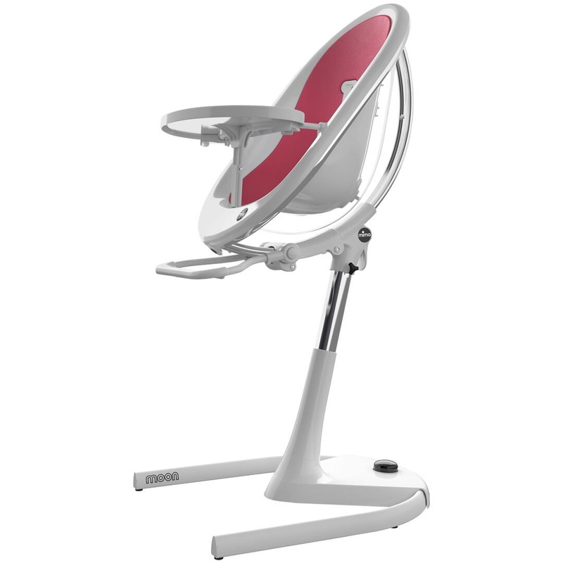 Mima Moon 2G High Chair - White/Fuschia