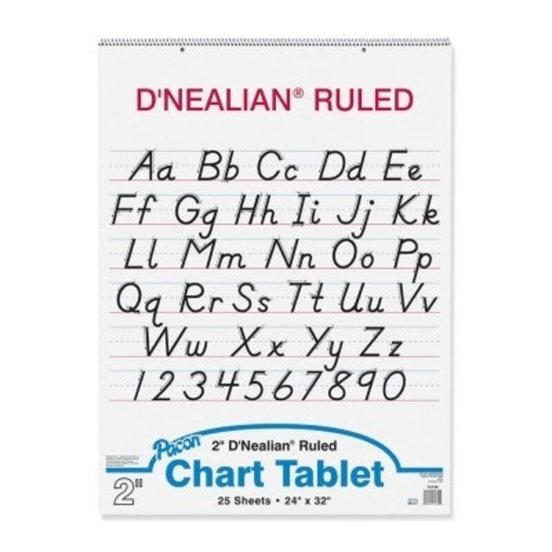 D'Nealian Chart Tablet 24" x 32" Manuscript