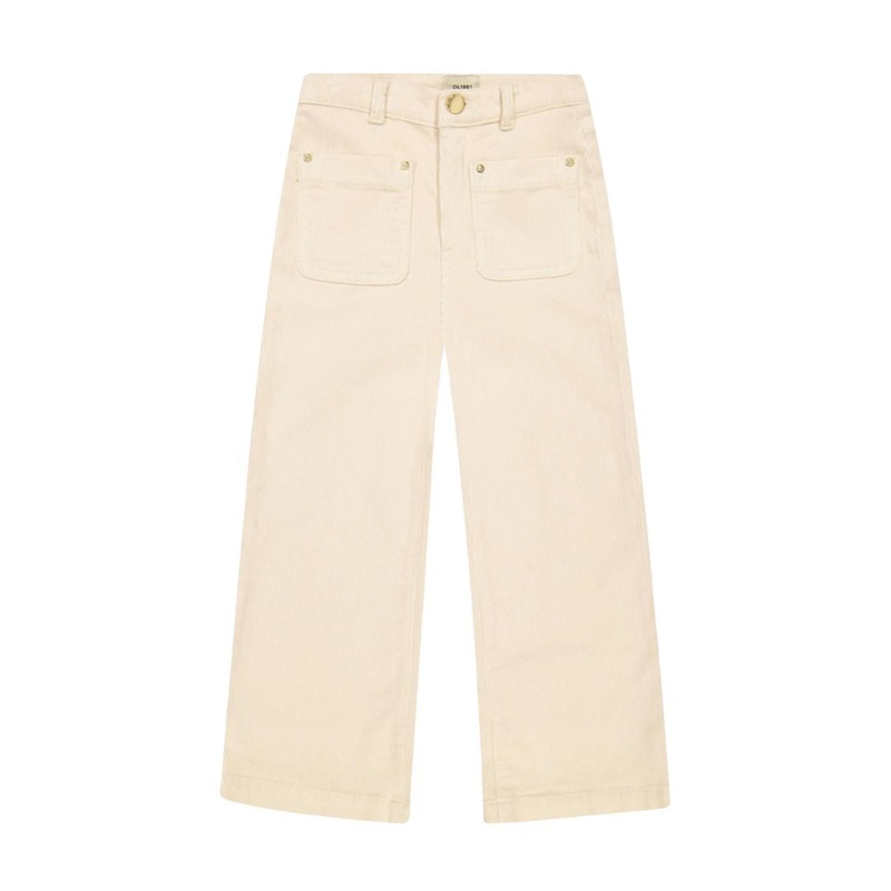 DL1961 Lily Wide Leg Corduroy Pants - Manilla