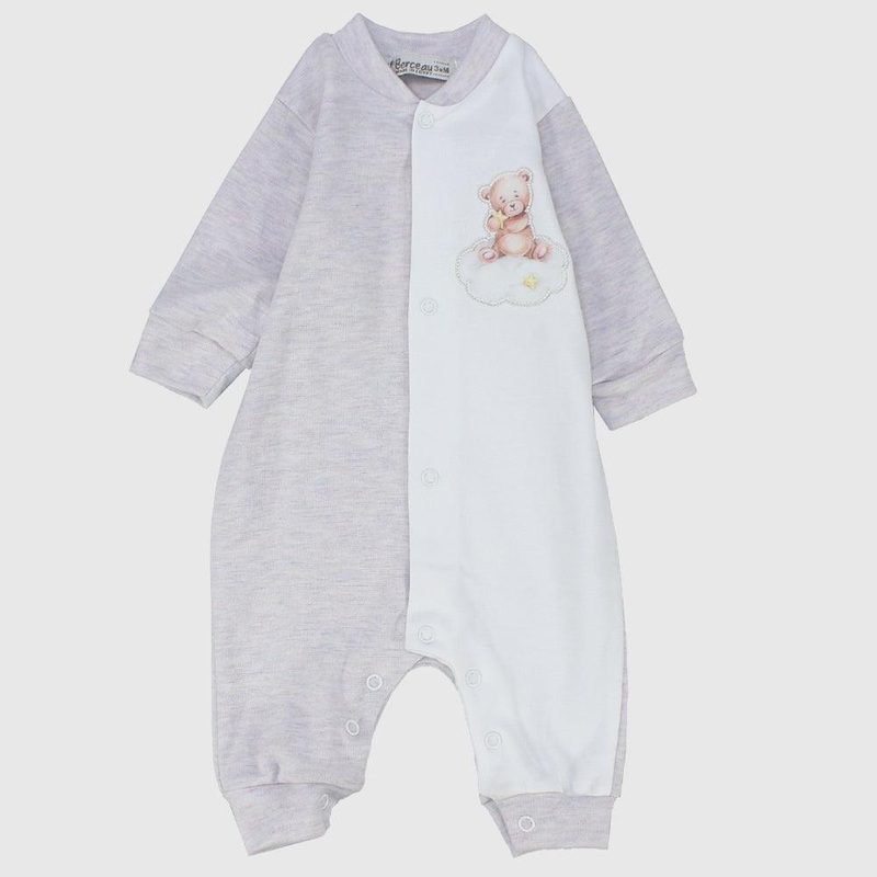 Light Purple Long-Sleeved Baby Footless Onesie