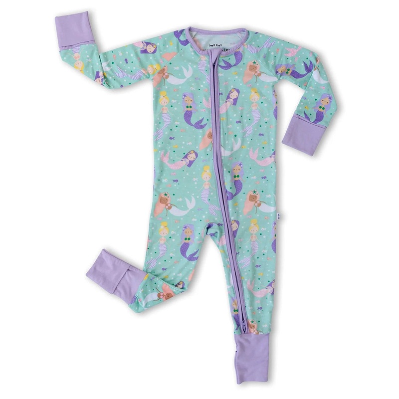 Little Sleepies Bamboo Viscose Zippy - Mermaid Magic, 6 - 12 months