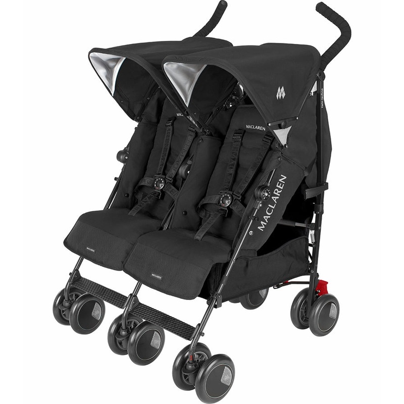 Maclaren Open Box Twin Techno Double Stroller - Black