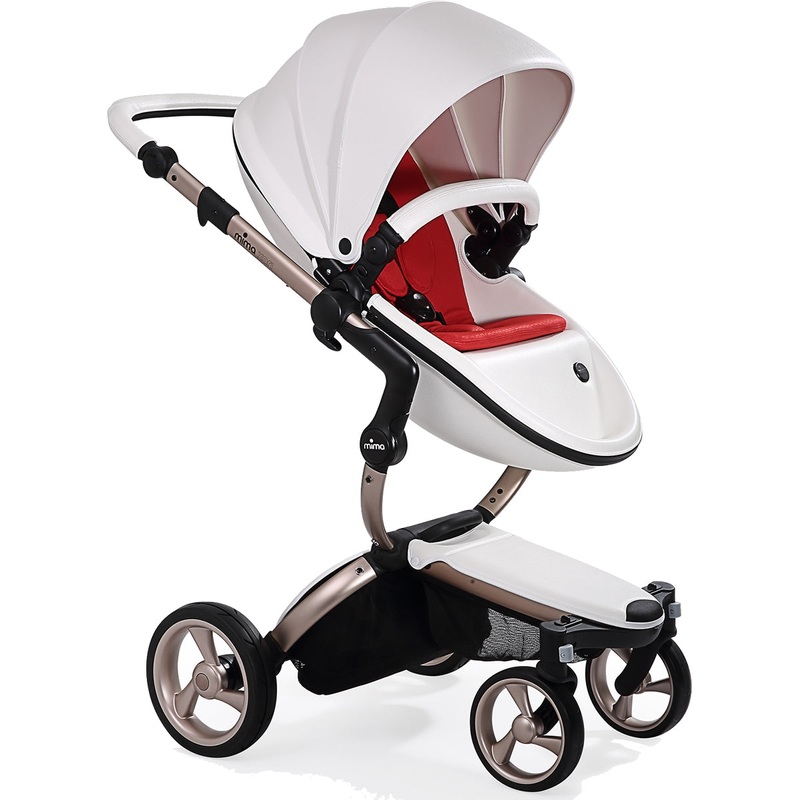 Mima 2019 Xari Complete Stroller, Rose Gold - Snow White / Ruby Red