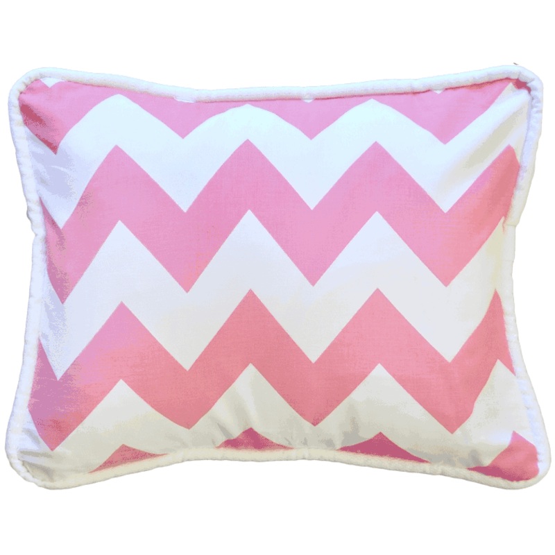New Arrivals Zig Zag Hot Pink Throw Pillow - 16 x 16