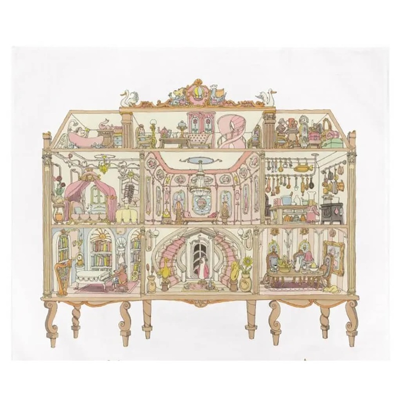 Organic Swaddle Blanket - Doll House