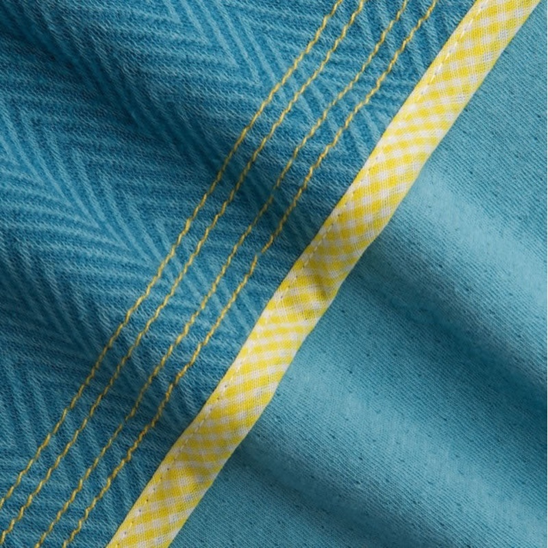 Petites Frites Baby Blanket - Slate Blue