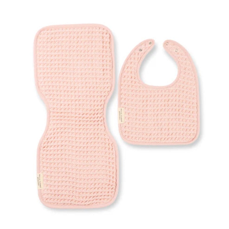 Reversible Bib + Burp Set - Blush
