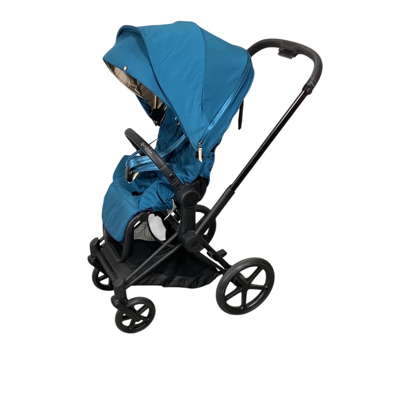 Cybex PRIAM Stroller, 2022, Matte Black, Mountain Blue
