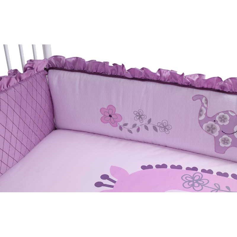 Lambs & Ivy Lavender Jungle Crib Bumper