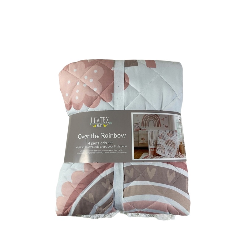 Levtex Baby Four Piece Crib Bedding Set, Over The Rainbow