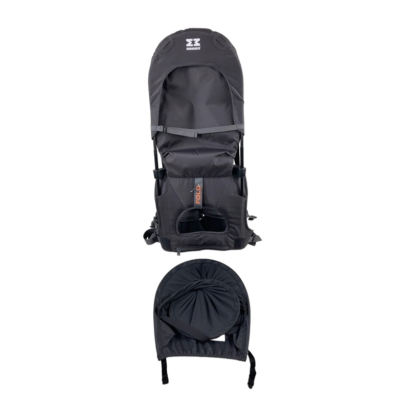 MiniMeis G4 Baby Shoulder Carrier with Backpack & Sunshade, Dark Grey